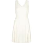 River Island Womens White Cross Back Skater Dress