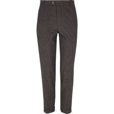 River Island Mens Gingham Skinny Suit Pants