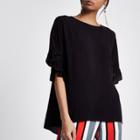 River Island Womens Loose Frill Sleeve Top