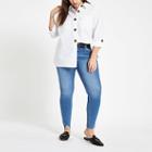 River Island Womens Plus White Button-up Oversized Shirt