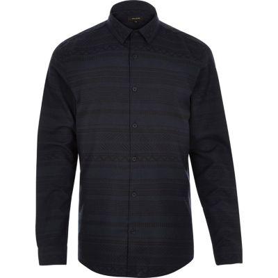 River Island Mens Geometric Print Flannel Shirt