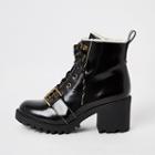 River Island Womens Lace-up Borg Trim Hiker Boots