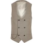 River Island Mens Dogstooth Check Vest