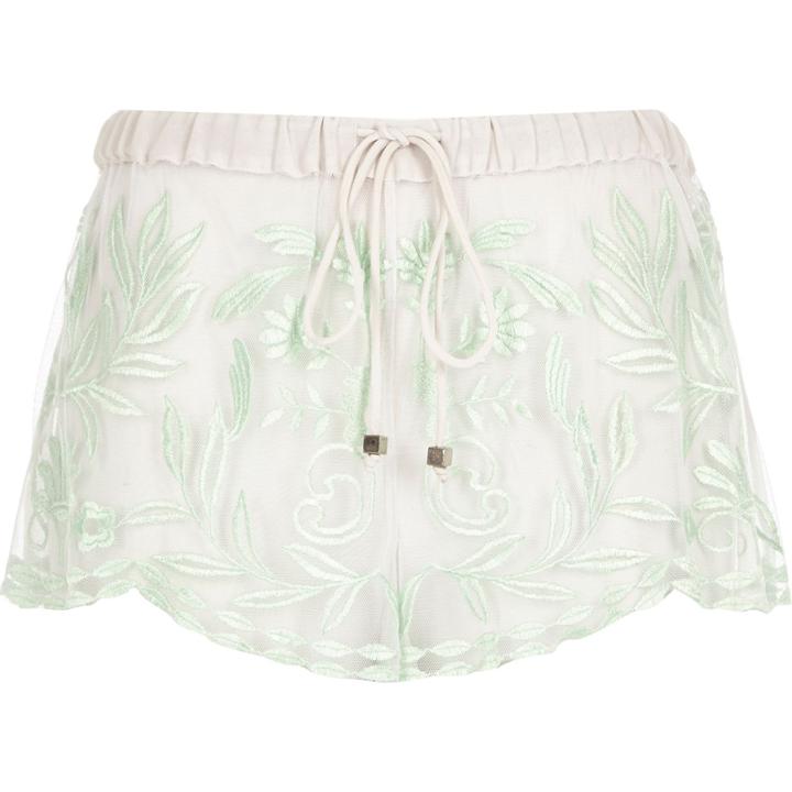 River Island Womens Embroidered Shorts