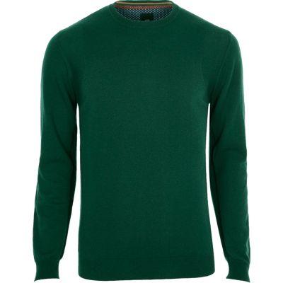 River Island Mens Cashmere Blend Crew Neck Sweater