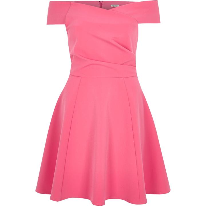 River Island Womens Bandeau Bardot Skater Dress