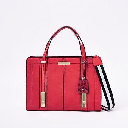 River Island Womens Faux Leather Boxy Tote Bag