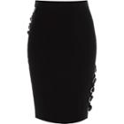 River Island Womens Bodycon Midi Eyelet Detail Skirt