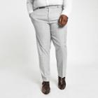 River Island Mens Big And Tall Check Suit Pants