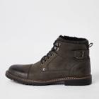 River Island Mens Borg Lined Lace-up Boots