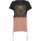 River Island Womens Petite Printed Ruched Side T-shirt Dress
