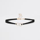 River Island Womens Gold Tone Interlink Circle Choker