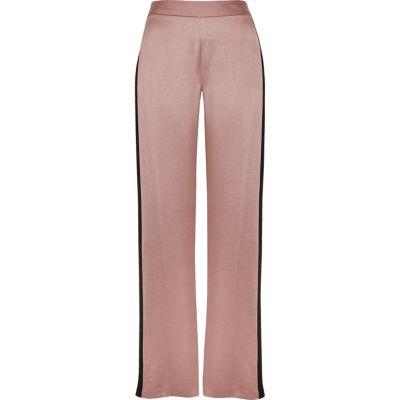 River Island Womens Side Stripe Soft Straight Leg Pants