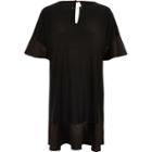 River Island Womens Satin Trim Frill Smock Dress
