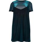 River Island Womens Plus Metallic Mesh T-shirt Dress
