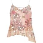 River Island Womens Petite Sequin Embellished Cami Top