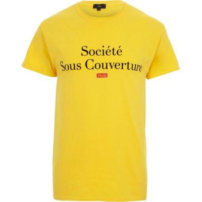 River Island Mens 'societe' Print Crew Neck T-shirt