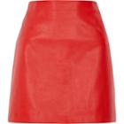 River Island Womens Faux Leather Mini Pelmet Skirt