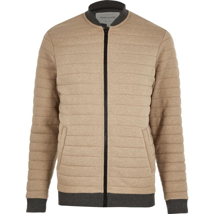 River Island Menslight Quilted Bomber Jacket