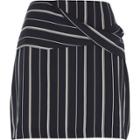 River Island Womens Wrap Front Pinstripe Mini Skirt