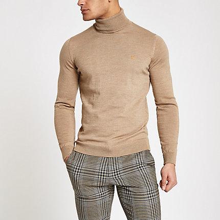 River Island Mens Farah Roll Neck Sweater