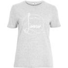 River Island Womens Marl 'l'amour' Print Fitted T-shirt