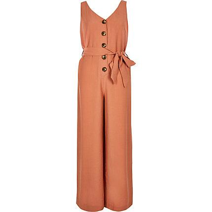 River Island Womens Petite Tie Waist Jumpsuit