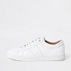 River Island Mens White Star Embossed Sneakers