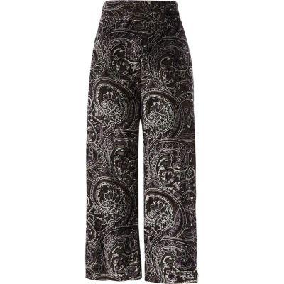 River Island Womens Paisley Velvet Burnout Culottes