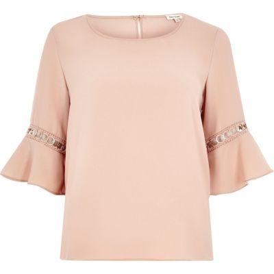 River Island Womens Chain Bell Sleeve Top
