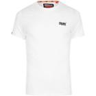 River Island Mens Superdry White Logo Embroidered T-shirt