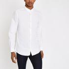 River Island Mens White Regular Fit Oxford Shirt