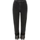 River Island Womens Bella Lace Hem Straight Leg Jeans