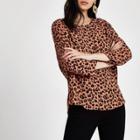 River Island Womens Leopard Print Bar Back Top