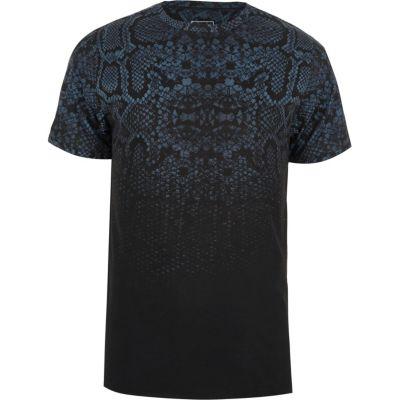 River Island Mens Snake Print Slim Fit T-shirt