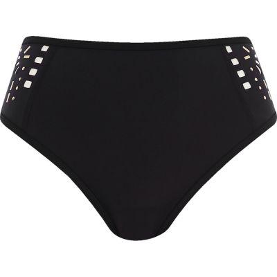 River Island Womens Studded High Waisted Bikini Bottoms