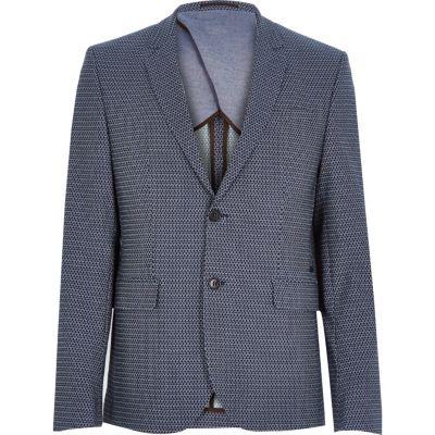 River Island Mens Geo Slim Suit Jacket