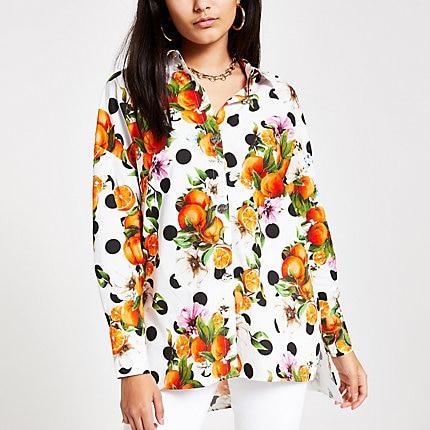 River Island Womens Print Tunic Shirt