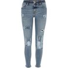 River Island Womens Sequin Alannah Relaxed Skinny Jeans