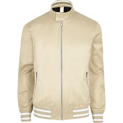 River Island Mens Tipped Harrington Jacket