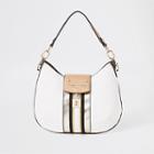 River Island Womens White Lock Front Scoop Slouch Bag