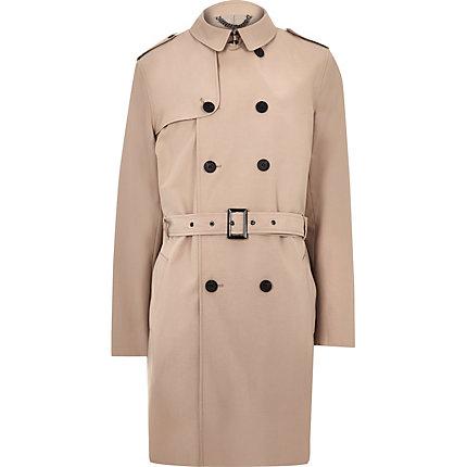 River Island Mens Big And Tall Double Breasted Mac