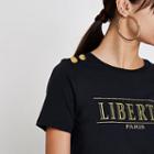 River Island Womens 'liberte' Button T-shirt