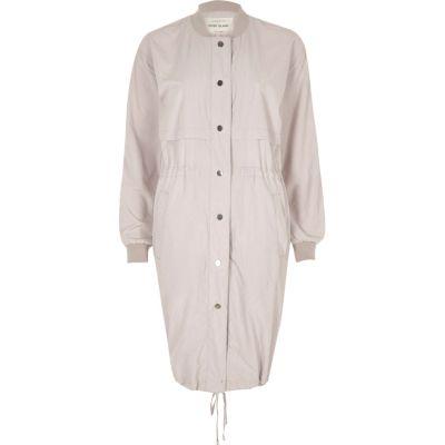 River Island Womens Longline Bomber Coat