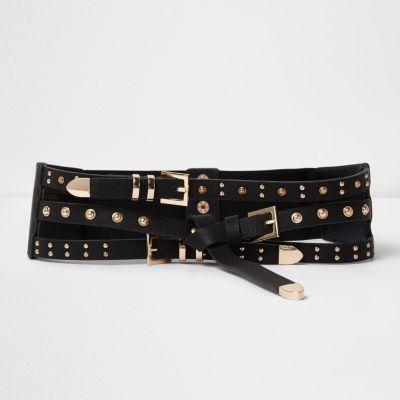 River Island Womens Studded Multi Layer Waist Belt