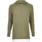 River Island Mens Layered Longline Hoodie