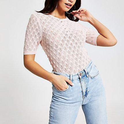 River Island Womens Knitted Polo Shirt