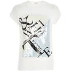 River Island Womens Minimalist Print Sequin Fitted T-shirt