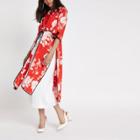 River Island Womens Floral Jacquard Tie Front Kimono