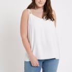 River Island Womens Plus White Split Strap Cami Top